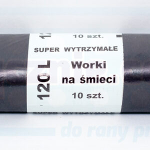 Worki na śmieci 120l 10szt czarne